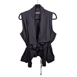 Peruvian Connection Vest Womens One Size Sustainable Wrap Tie Waist Minimalist